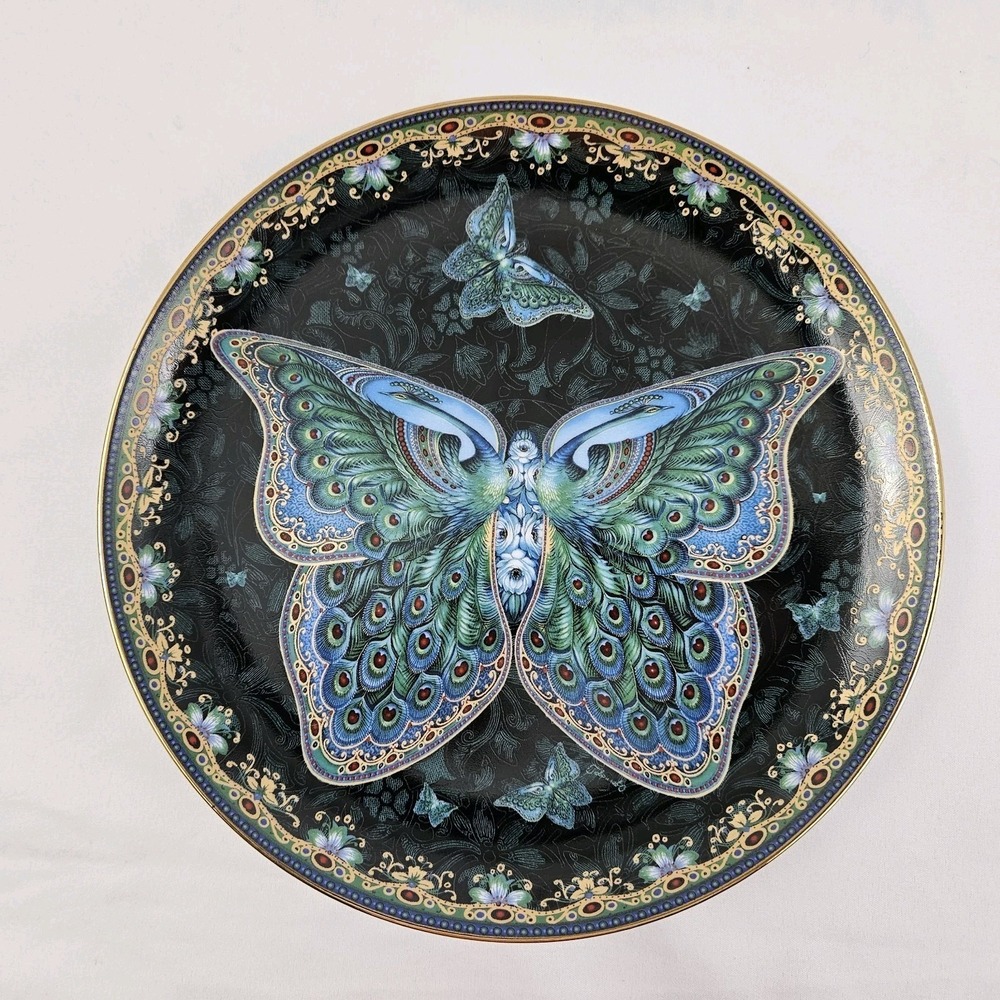 Bradford Exchange Butterfly Plate Emerald Elegance Enchanted Wings Numbered
